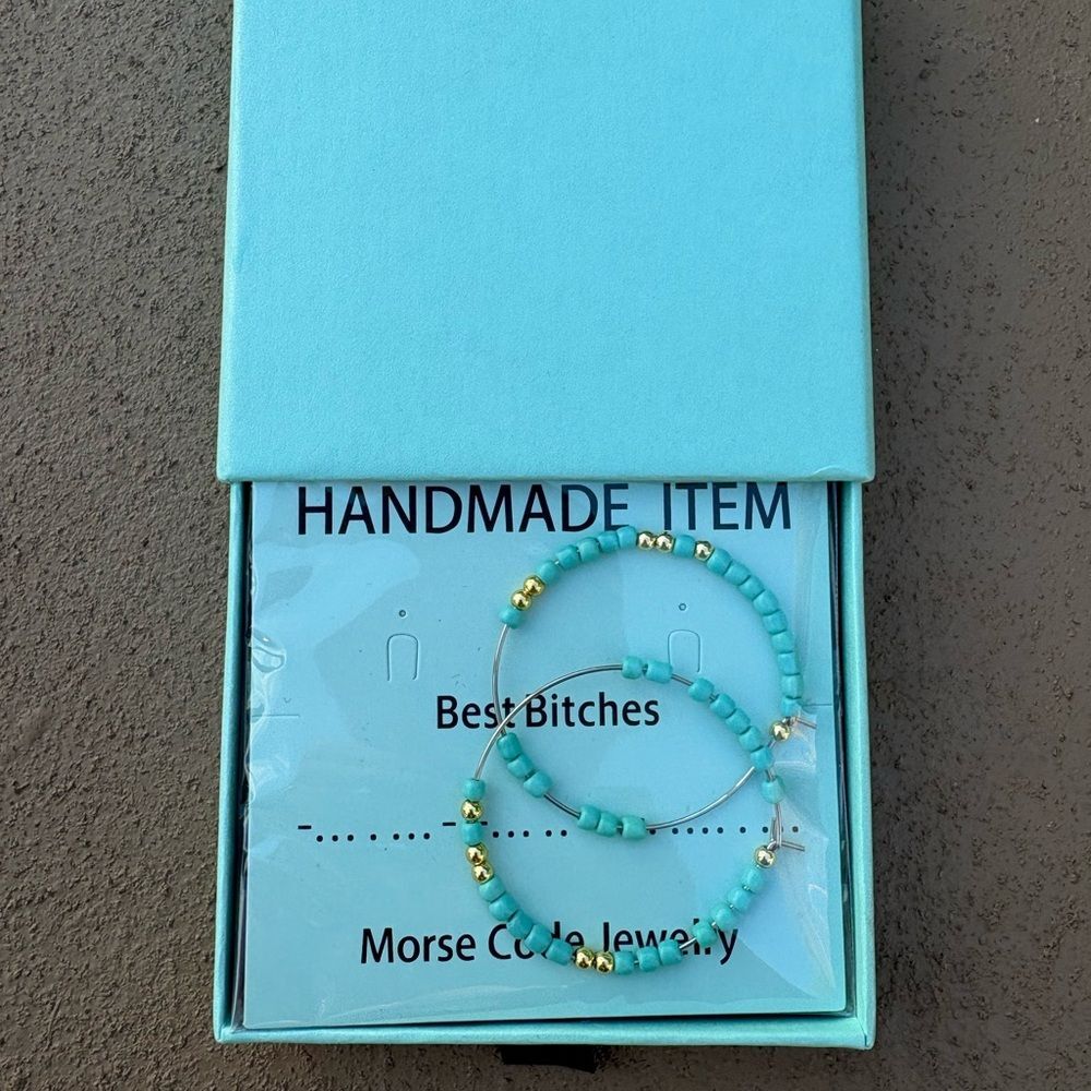 Morse Code Hoop Earrings